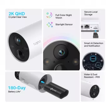 Sistema di telecamere di sorveglianza wireless smart TP-Link Tapo, sistema con 1 telecamera