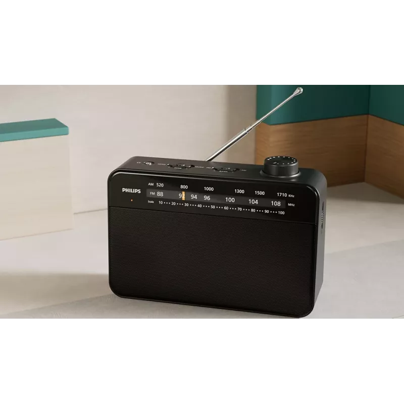 Radio portatile Philips TAR2509/10 analogica AM FM nera