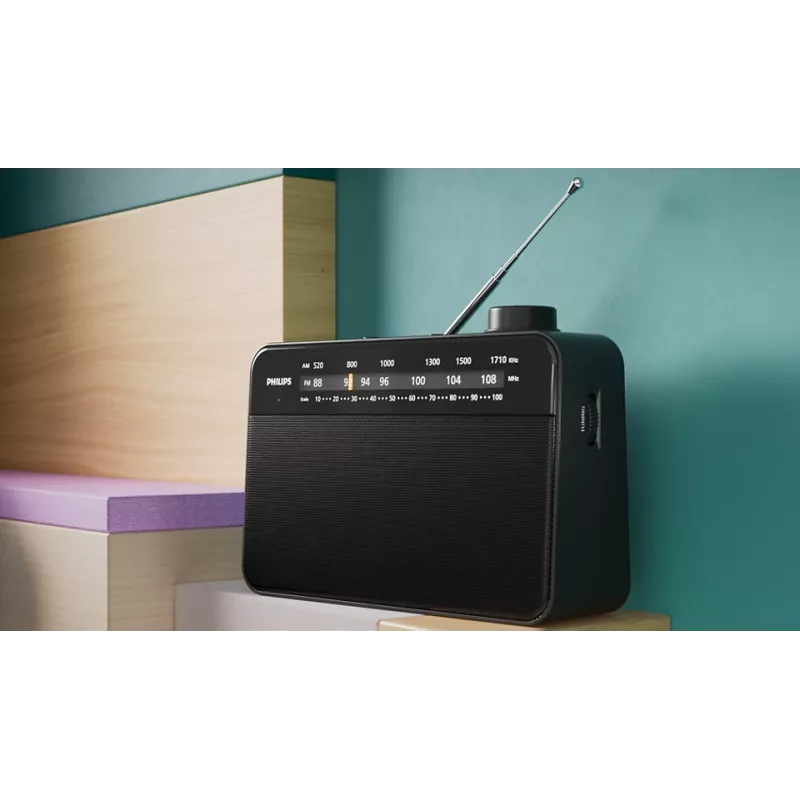 Radio portatile Philips TAR2509/10 analogica AM FM nera