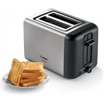 Tostapane Bosch TAT3P420DE 2 fette 970 W nero, argento