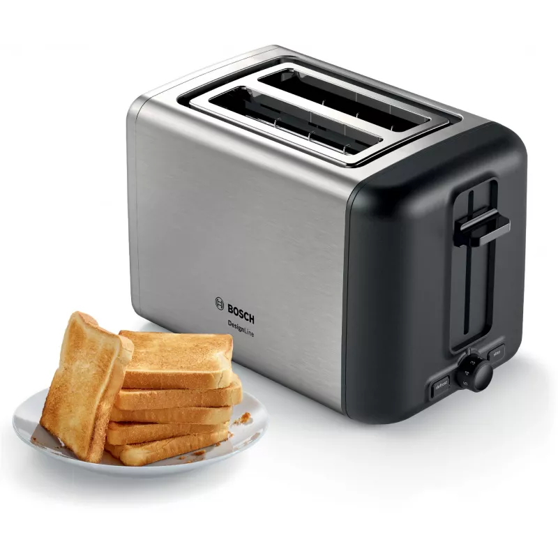 Tostapane Bosch TAT3P420DE 2 fette 970 W nero, argento