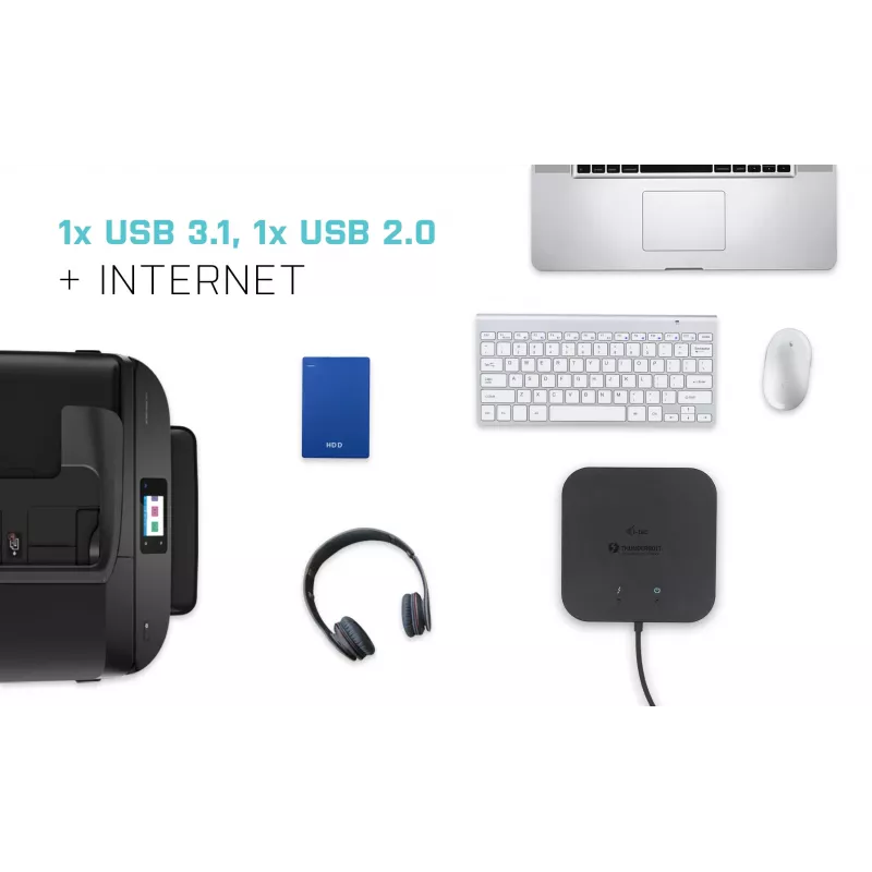 Dock da viaggio i-tec Thunderbolt 3 doppio display 4K + Power Delivery 60W