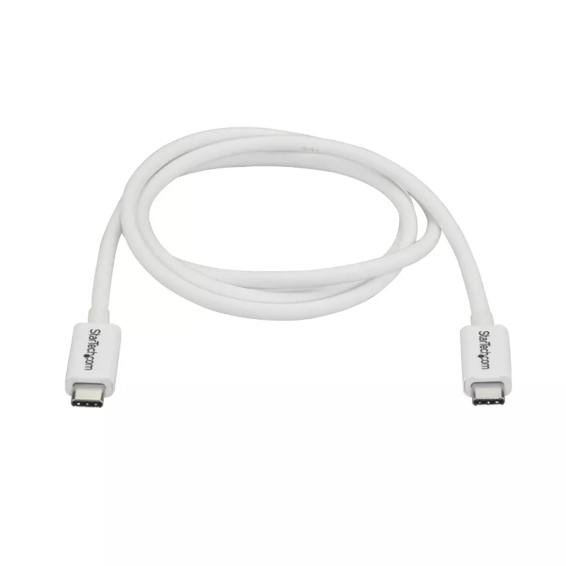 StarTech.com Cavo Thunderbolt 3 – 20 Gbit/s – 1 m – bianco – compatibile Thunderbolt, USB e DisplayPort