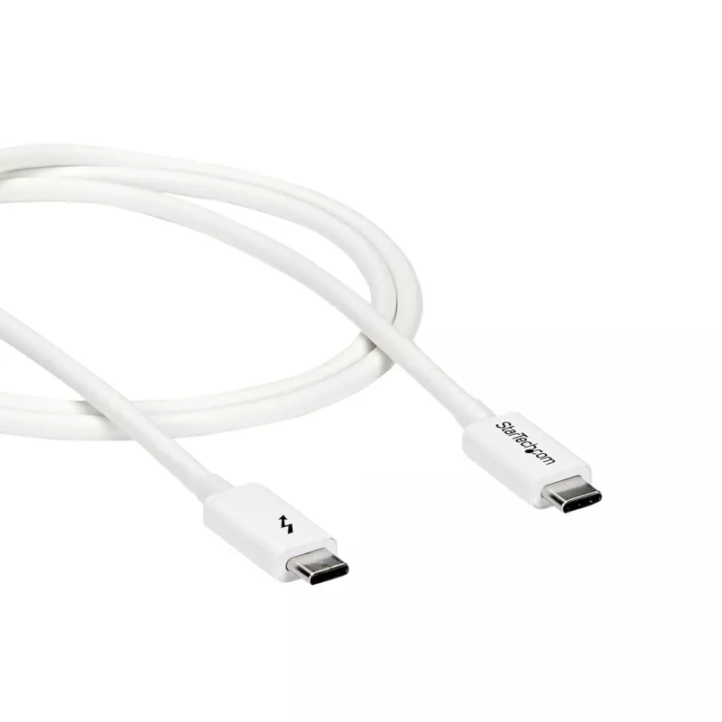 StarTech.com Cavo Thunderbolt 3 – 20 Gbit/s – 1 m – bianco – compatibile Thunderbolt, USB e DisplayPort
