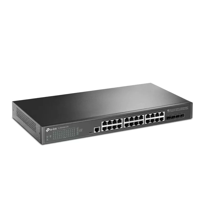 TP-Link JetStream TL-SG3428X-UPS switch di rete gestito L2+/L3 Gigabit Ethernet (10/100/1000) 1U nero