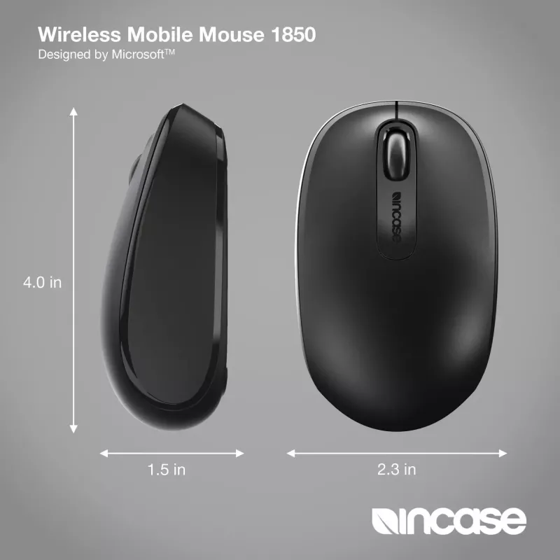 Incase Designed by Microsoft Wireless Mobile 1850 mouse da viaggio ambidestro RF Wireless ottico