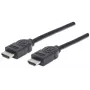 Manhattan 306119 cavo HDMI, HDMI maschio-maschio, schermato, 1,8 m, nero