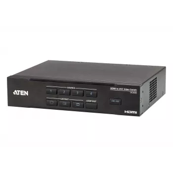 ATEN CAMLIVE PRO 4K 4-Input HDMI to USB Video Switcher, nero, HDMI, 3840 x 2160 pixel, metallo, Taiwan, 3840 x 2160 1920 x 1080 1280 x 720