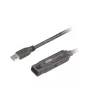 ATEN UE3315A cavo di prolunga USB 3.2 Gen 1 attivo, USB-A (maschio) a USB-A (femmina) con blocco, 15 m, nero