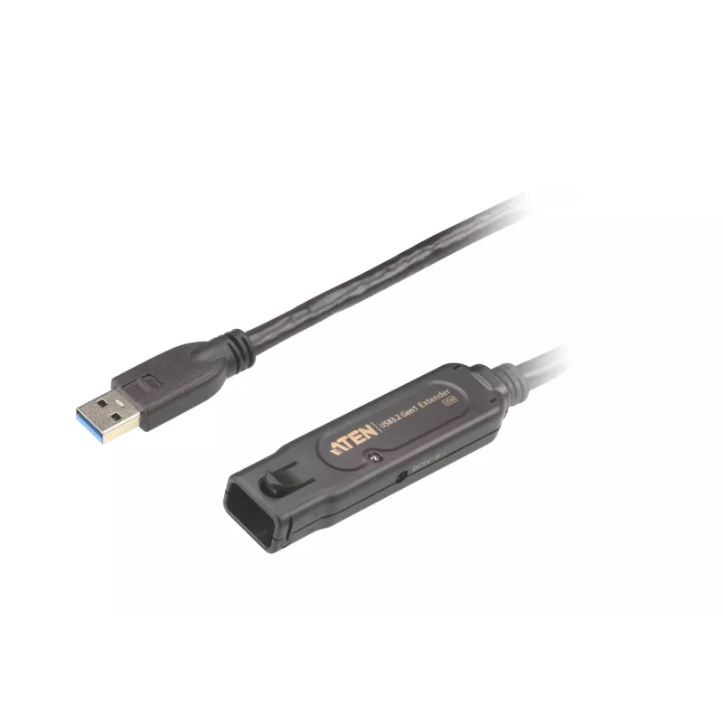ATEN UE3315A cavo di prolunga USB 3.2 Gen 1 attivo, USB-A (maschio) a USB-A (femmina) con blocco, 15 m, nero