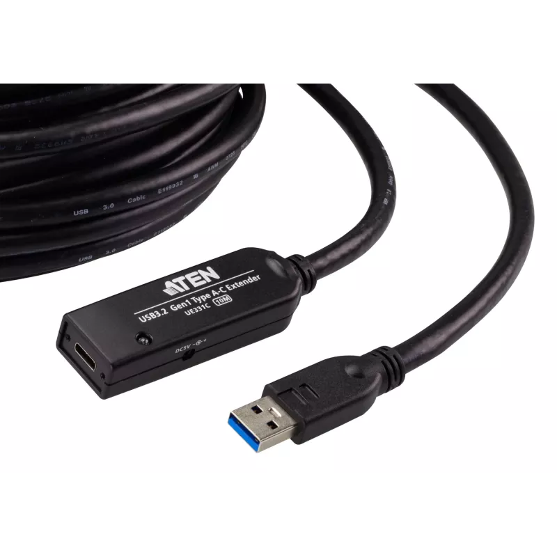 ATEN cavo di prolunga USB 3.2 Gen1 10m USB A a USB C nero