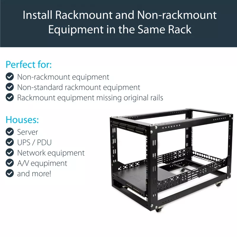 StarTech.com guide rack universali per server 19 pollici fisse 3U con profondità regolabile