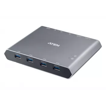 Switch dock KVM USB-C DisplayPort 4K 2 porte ATEN con Power Pass-through