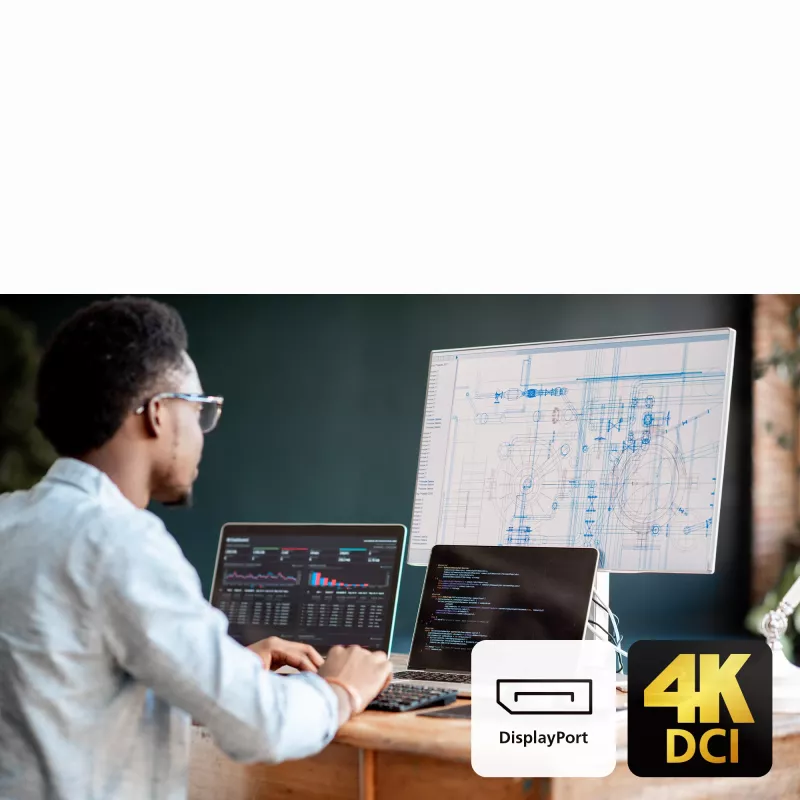 Switch dock KVM USB-C DisplayPort 4K 2 porte ATEN con Power Pass-through