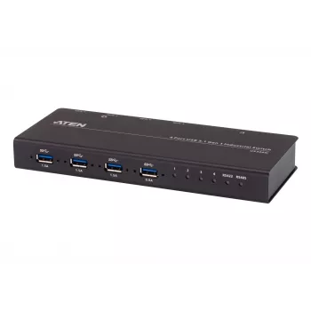 Switch industriale USB 3.1 Gen1 4 porte ATEN, 5 Gbit/s, nero, metallo, 0 - 50 °C, -20 - 60 °C, 0 - 80%