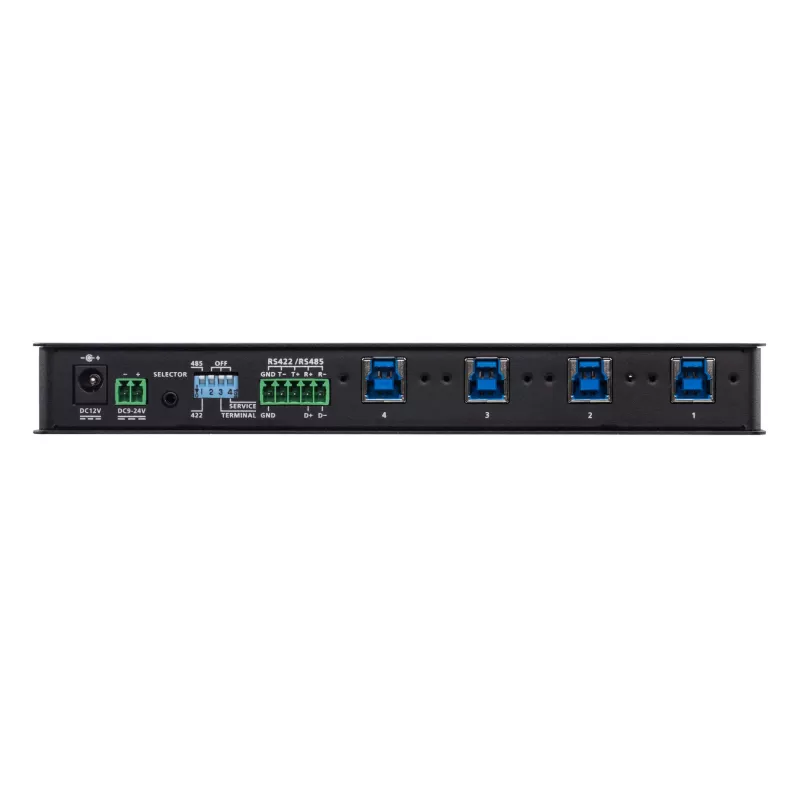 Switch industriale USB 3.1 Gen1 4 porte ATEN, 5 Gbit/s, nero, metallo, 0 - 50 °C, -20 - 60 °C, 0 - 80%
