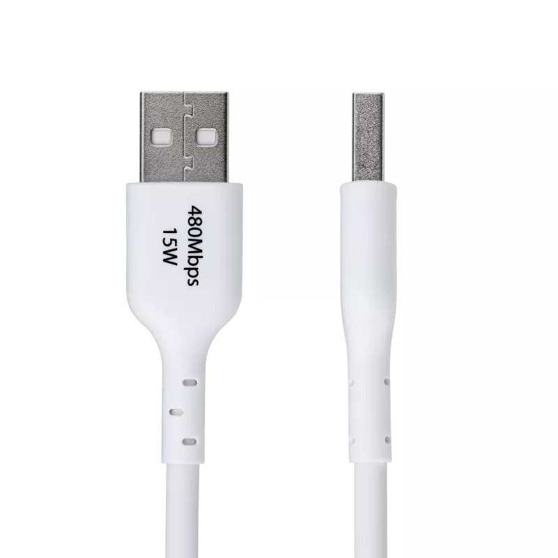 StarTech.com Cavo di ricarica USB-A a USB-C 3m (9.8ft), ricarica e sincronizzazione, 3A, USB 2.0, guaina TPE – Cavo di ricarica USB bianco