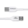 StarTech.com Cavo di ricarica USB-A a USB-C 3m (9.8ft), ricarica e sincronizzazione, 3A, USB 2.0, guaina TPE – Cavo di ricarica USB bianco