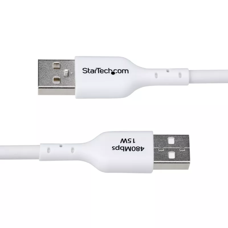 StarTech.com Cavo di ricarica USB-A a USB-C 3m (9.8ft), ricarica e sincronizzazione, 3A, USB 2.0, guaina TPE – Cavo di ricarica USB bianco