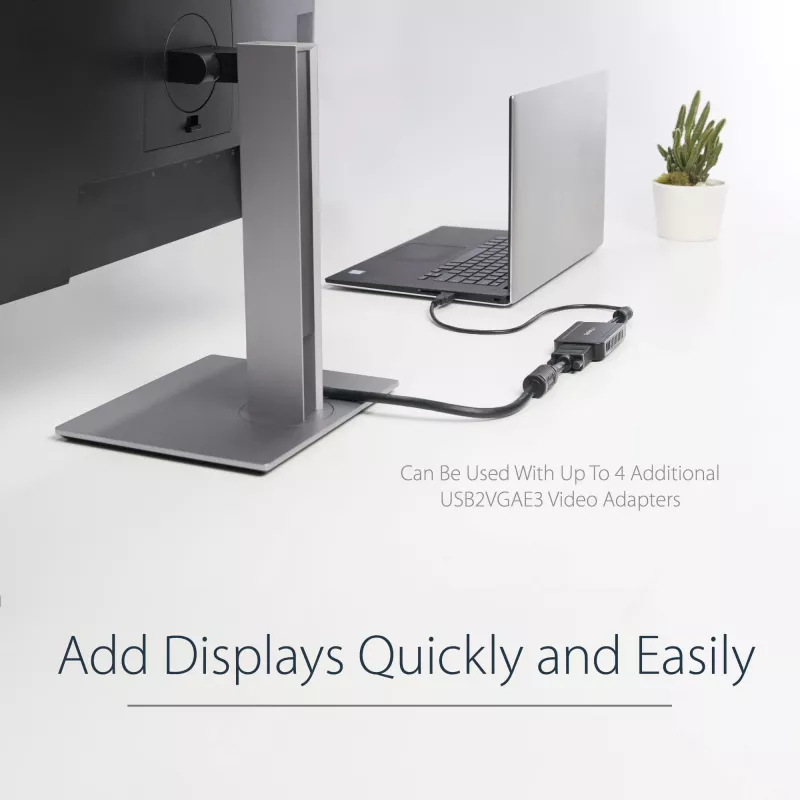 StarTech.com Adattatore USB 2.0 a VGA, convertitore USB a monitor VGA per Windows, 1080p (nessun supporto per macOS/ChromeOS/Linux) - TAA