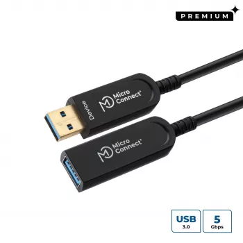 Microconnect USB3.0AAF20AOP Cavo USB USB 3.2 Gen 1 (3.1 Gen 1) 20 m USB A nero