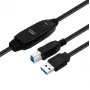 Microconnect Cavo attivo USB3.0 A-B 7m M-M nero 5 Gbit/s
