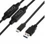 Microconnect USB3.1CA10AMP Cavo USB USB 3.2 Gen 1 (3.1 Gen 1) 10 m USB C USB A nero