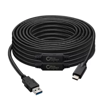 Microconnect USB3.1CA10AMP Cavo USB USB 3.2 Gen 1 (3.1 Gen 1) 10 m USB C USB A nero