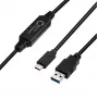 Microconnect USB3.1CA5AMP Cavo USB USB 3.2 Gen 1 (3.1 Gen 1) 5 m USB C USB A nero