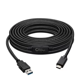 Microconnect USB3.1CA5AMP Cavo USB USB 3.2 Gen 1 (3.1 Gen 1) 5 m USB C USB A nero