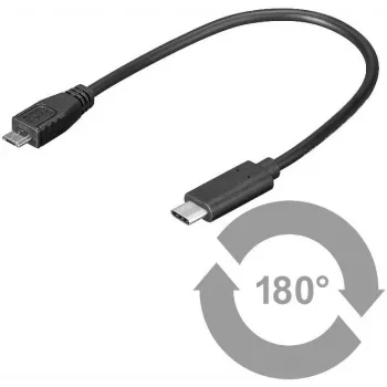 Microconnect USB3.1CAMB02 Cavo USB USB 2.0 0,2 m Micro-USB B USB C nero