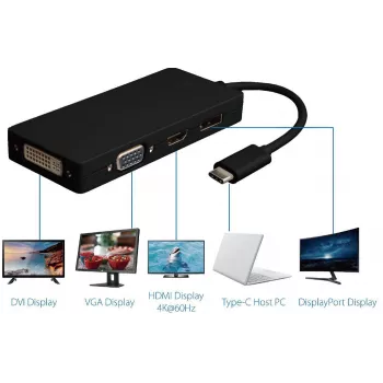 Microconnect USB3.1CCOM10 Adattatore grafico USB 3840 x 2160 pixel nero