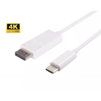 Microconnect USB3.1CDPB2W Adattatore cavo video 2 m USB Type-C DisplayPort bianco