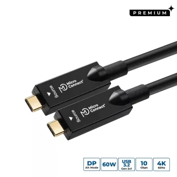 MicroConnect USB3.2CC10OP cavo USB USB 3.2 Gen 2 (3.1 Gen 2) 10 m USB-C nero
