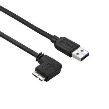 StarTech.com cavo Micro-USB 3.0 sottile – M/M – Micro-USB con angolo a sinistra – 1 m (3 ft)