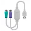 Microconnect USBA2XPS2 cavo PS/2 0,3 m 2x Mini-DIN 6 pin USB A bianco