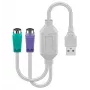 Microconnect USBA2XPS2 cavo PS/2 0,3 m 2x Mini-DIN 6 pin USB A bianco