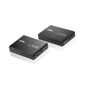 ATEN Extender video VGA su Cat5e/6 150 metri, 1920 x 1200 pixel, trasmettitore e ricevitore AV, 150 m, con filo, nero