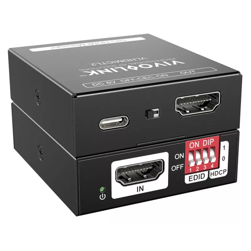 Vivolink VLHDMICTL2 emulatore EDID 3840x2160 18 Gbit/s nero