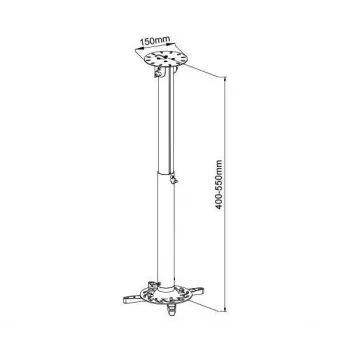 Vivolink VLMC200 supporto per proiettore a soffitto bianco