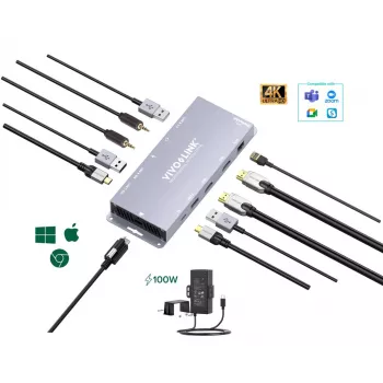 Adattatore grafico USB Vivolink VLUSBCHUB3 con supporto multi-display