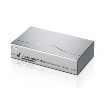 ATEN Splitter video VGA 4 porte (350 MHz), VGA, 4x VGA, 1920 x 1440 pixel, argento, metallo, 30 m