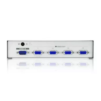 ATEN Splitter video VGA 4 porte (350 MHz), VGA, 4x VGA, 1920 x 1440 pixel, argento, metallo, 30 m