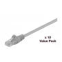 Microconnect V-UTP5005VP Cavo patch Cat5e U/UTP, 0,5 m, grigio, confezione da 10