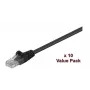 Microconnect V-UTP505SVP cavo patch di rete Cat5e U/UTP 5 m, nero, confezione da 10