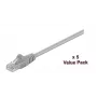 Microconnect V-UTP515VP cavo patch di rete Cat5e U/UTP 15 m, grigio, confezione da 5
