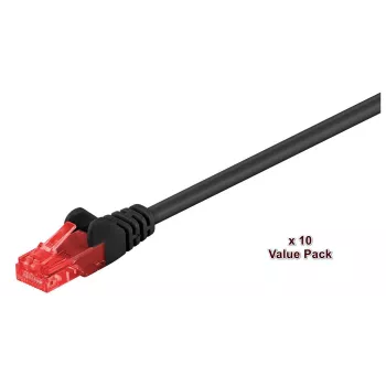 Microconnect V-UTP601SVP cavo di rete nero 1 m Cat6 U/UTP (UTP)