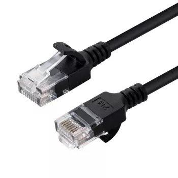 Microconnect V-UTP6A005S-schlank cavo di rete nero 0,5 m Cat6a U/UTP (UTP)