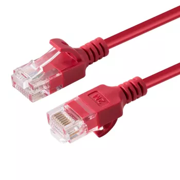 Microconnect V-UTP6A02R-schlank cavo di rete rosso 2 m Cat6a U/UTP (UTP)