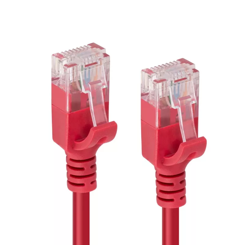 Microconnect V-UTP6A02R-schlank cavo di rete rosso 2 m Cat6a U/UTP (UTP)